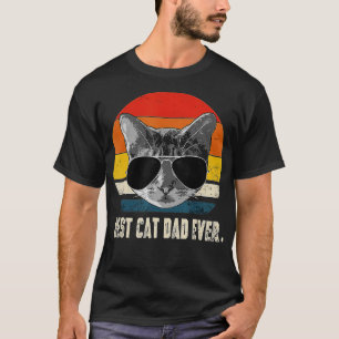 Bester Katzenvater Aller Zeiten Vintage Retro Katz T-Shirt