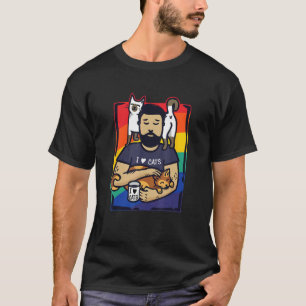 Bester Katzenvater aller Zeiten vintage retro Katz T-Shirt