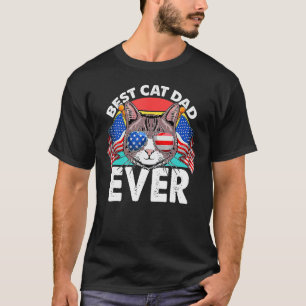 Bester Katzenvater Allerwetter Vatertag 4. Juli Ka T-Shirt