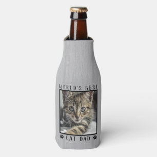 Bester Katzenvater der Welt Pfotenabdrücke Haustie Flaschenkühler