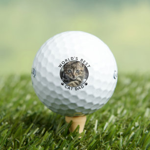 Bester Katzenvater der Welt Pfotenabdrücke Haustie Golfball