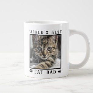 Bester Katzenvater der Welt Pfotenabdrücke Haustie Jumbo-Tasse