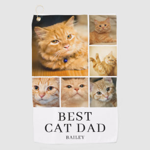 Bester Katzenvater-Foto personalisiert  Golfhandtuch