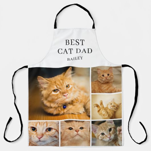 Bester Katzenvater-Fotocollage Schürze (Vorderseite)