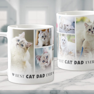 Bester Katzenvater Haustier-Fotocollage Kaffeetasse