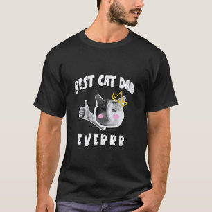 Bester Katzenvater Lustige Retro-Pop-Art Katzenlie T-Shirt