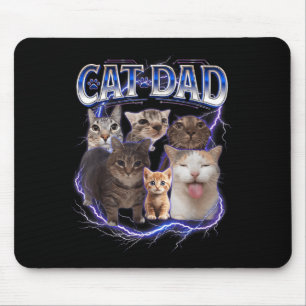 Bester Katzenvater lustiger Bootleg für Männer Pap Mousepad
