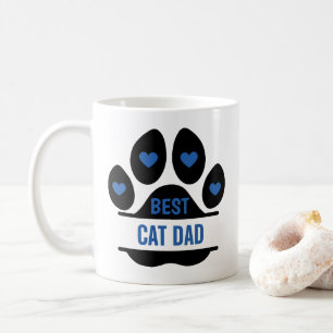 Bester Katzenvater Pfotenabdruck Kaffeetasse