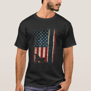 Bester Katzenvater überhaupt Amerikanische Flagge  T-Shirt