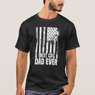 Bester Katzenvater überhaupt Amerikanische Flagge  T-Shirt