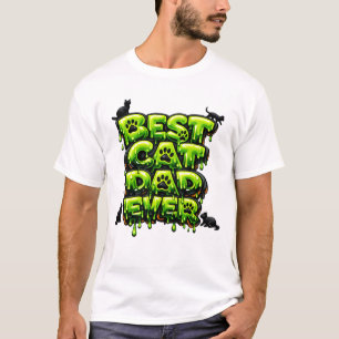 Bester Katzenvater überhaupt Fette 3D-Schlamm-Katz T-Shirt