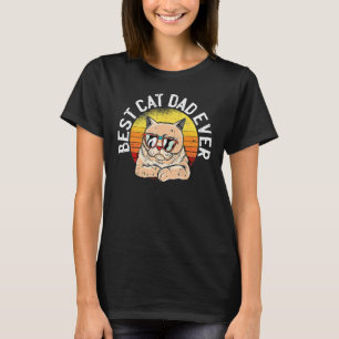 Bester Katzenvater überhaupt Katze Retro Männer 3 T-Shirt