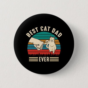 Bester Katzenvater überhaupt Katzenfaust Vintage M Button