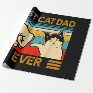 Bester Katzenvater überhaupt lustiger Katzenpapa Geschenkpapier