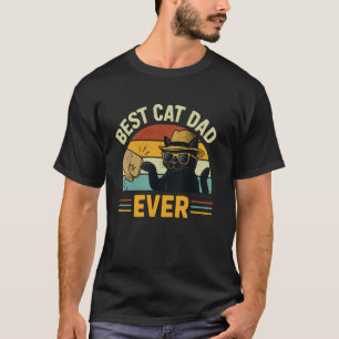 Bester Katzenvater überhaupt Lustiger Vintage Katz T-Shirt