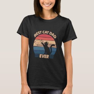 Bester Katzenvater überhaupt Retro Vintage Fist Bu T-Shirt
