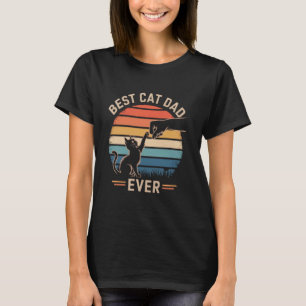 Bester Katzenvater überhaupt, stoß die Faust Retro T-Shirt