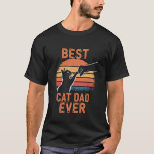 Bester Katzenvater überhaupt, stoß die Faust Retro T-Shirt