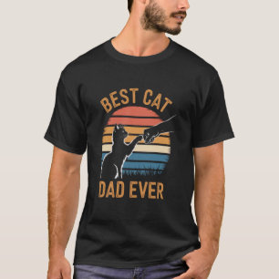 Bester Katzenvater überhaupt, stoße Faust an Katze T-Shirt