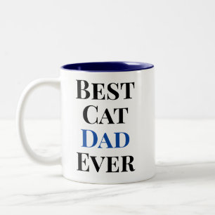 Bester Katzenvater überhaupt Text‑Only Katze Zweifarbige Tasse