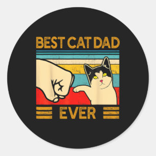 Bester Katzenvater überhaupt Vatertagsgeschenk Kat Runder Aufkleber