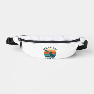 Bester Katzenvater überhaupt Vintage-Katzen-Shirt- Bauchtasche