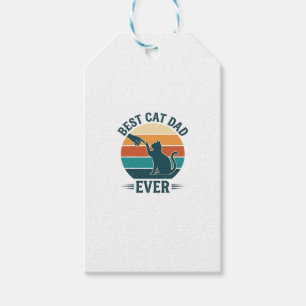 Bester Katzenvater überhaupt Vintage Katzen-Shirt  Geschenkanhänger