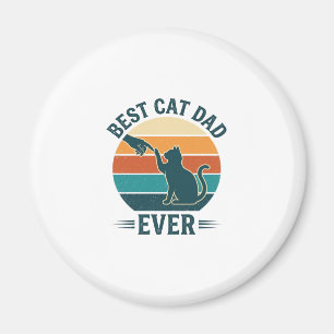 Bester Katzenvater überhaupt Vintage Katzen-Shirt Magnet