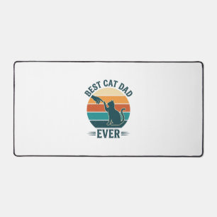 Bester Katzenvater überhaupt Vintage Katzen-Shirt Schreibtischunterlage