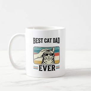 Bester Katzenvater überhaupt Vintage Katzenliebhab Kaffeetasse