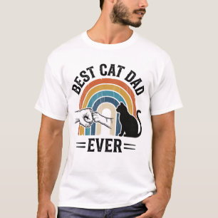Bester Katzenvater überhaupt Vintage Katzenliebhab T-Shirt