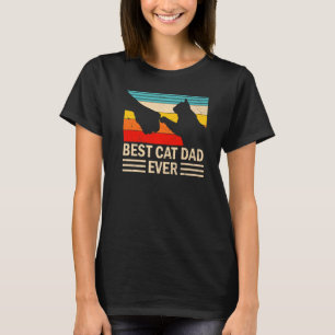 Bester Katzenvater überhaupt Vintage Katzenpapa T-Shirt