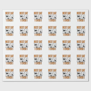 Bester Katzenvater überhaupt Vintage Katzenvater-S Geschenkpapier