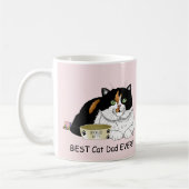 Bester Katzenvater Verwöhnte Dreifarbige Vater des Kaffeetasse (Links)