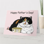 Bester Katzenvater Verwöhnte Dreifarbige Vater des Karte (Vorderseite)