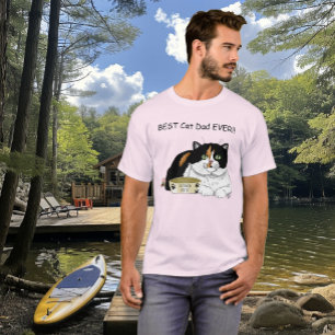 Bester Katzenvater - Verwöhnte Trikolore Katze zum T-Shirt