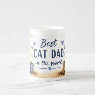 Bester Katzenvater zum Vatertag  Porzellantasse