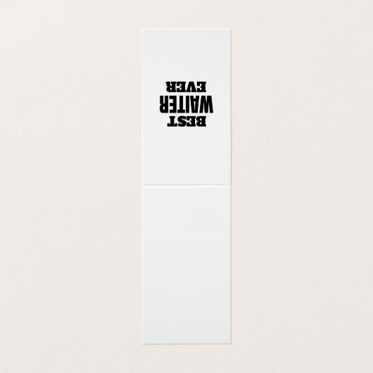 Bester Kellner Visitenkarten (Außenseite Aufgefaltet)