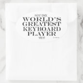 Bester Keyboard-Player und Oval-Aufkleber Ovaler Aufkleber (Tasche)