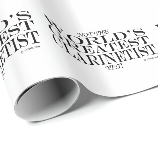 Bester Klarinettist Geschenkpapier (Rolleneckpunkt)