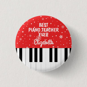 Bester Klavierlehrer je Piano Schlüssel Rot Button