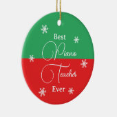 Bester Klavierlehrer Piano Foto Keramik Ornament (Rechts)