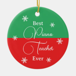 Bester Klavierlehrer Piano Foto Keramik Ornament