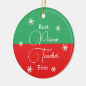 Bester Klavierlehrer Piano Foto Keramik Ornament (Links)