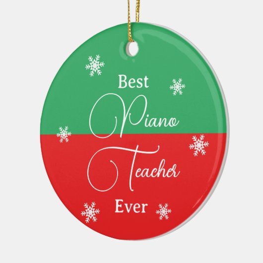 Bester Klavierlehrer Piano Foto Keramik Ornament (Links)