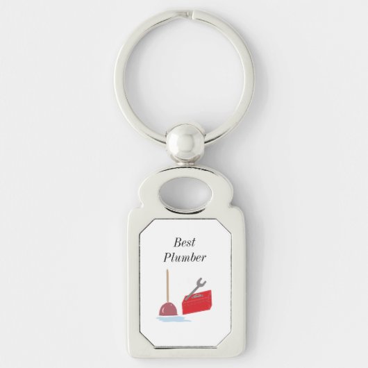 Bester Klempner mit Klempnerwerkzeugen Schlüsselanhänger (Vorderseite)