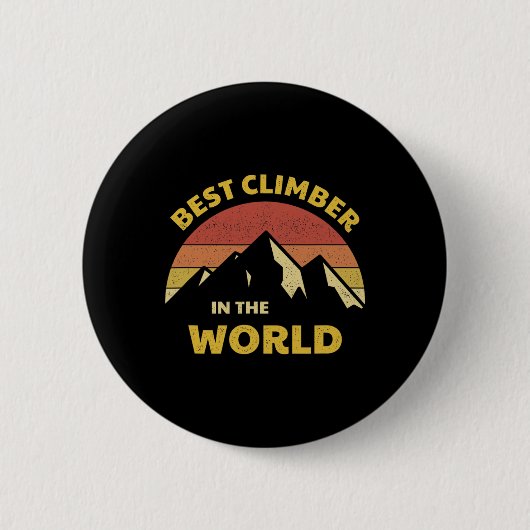 Bester Kletterer der Welt Bergsteiger Bergklettere Button (Vorderseite)