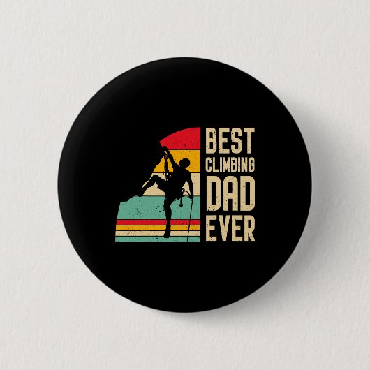 Bester Klettervater Aller Zeiten Lustiger Vatertag Button (Vorderseite)