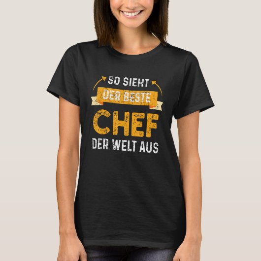 Bester Koch Boss Manager T-Shirt (Vorderseite)