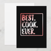 Bester Koch je Koch Kochküche Lebensmittelherstell Dankeskarte (Vorne/Hinten)